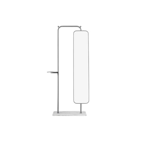 Full Body Mirror, Modern Simple Rotating Full-Length Mirror Carbon Steel Art Floor-Standing Full-Length Mirror,Bedroom Furniture (Color : Gris)