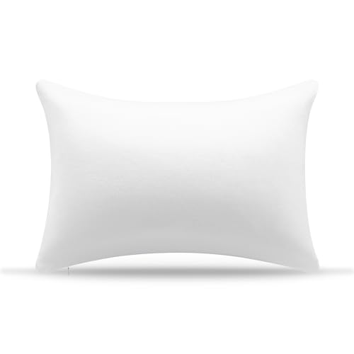 AM AEROMAX 12 × 20 Throw Pillow Memory Foam Pillow Insert - Rectangular Lumbar Support Pillow for Decorative Cushion Bed Couch Sofa - Non-Deforming Over Time