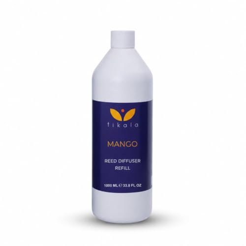 Reed Diffuser Refill – Mango Scent – 33.8 FL OZ (1 Liter) – Long-Lasting Home Fragrance Refill – for Crystal Reed Diffusers