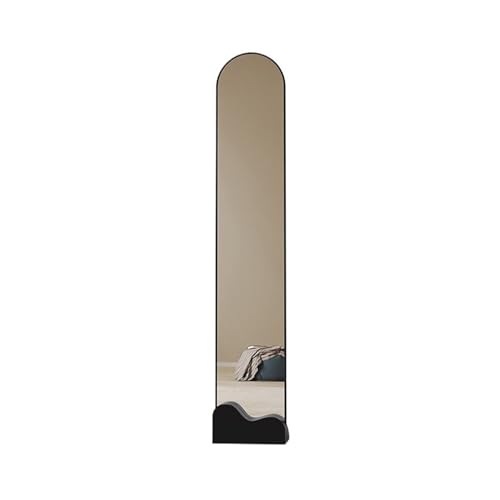 FKEE55UED Floor Simple, High-Definition Glass Full-Length Mirror for Bedrooms Clothing Stores and Fitting Rooms Mirror(Black)