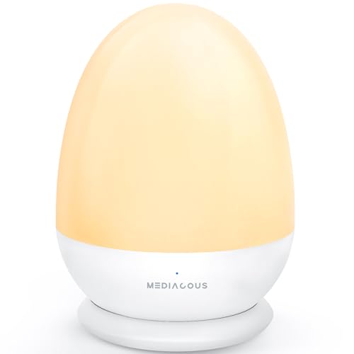 Night Lights for Kids Room, Egg Light for Nursery with Stable Charging Pad, Dimmable Baby Night Light with 1H