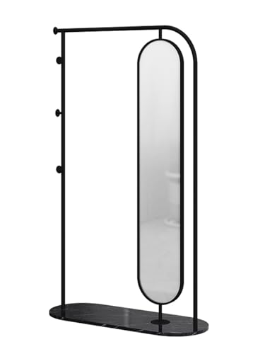 Full Body Mirror, Coat Rack, Bedroom Clothes Rack, Simple Style Multi-Functional Rotating Fitting Mirror, Home Full-Length Floor Mirror,Bedroom Furniture (Color : 110cm)