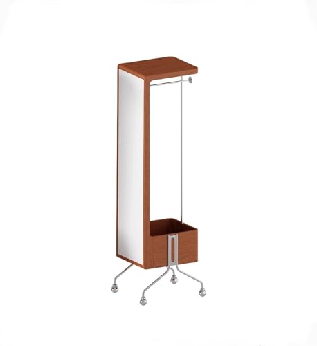 Full-Length Mirror Household Floor-Standing Full-Length Mirror Multi-Functional Storage Coat Rack Bedroom Movable Dressing Mirror Full Length Floor Mirro (B)