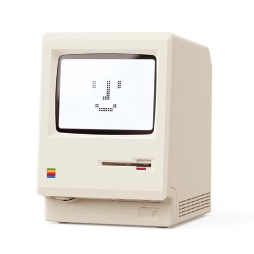 Maclock Retro-Style Alarm Clock, paying Homage to the Classic 1984 Model, Perfect for Bedroom desktops, Living Room Decoration, Silent Digital Alarm Clock, and Children's