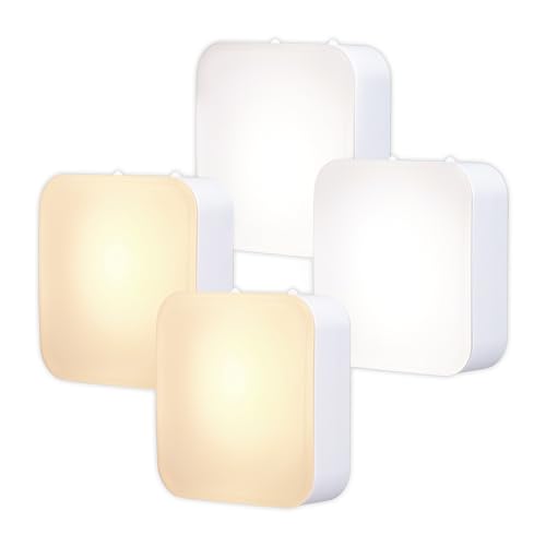 Lights by Night Night Lights Plug into Wall, Dimmable, Tunable White, 4-Pack, LED Plug in Nightlight, Dusk to Dawn Sensor, Adults, Kids Room, Bedroom, Bathroom, Nursery, Hallway, Kitchen, 82180
