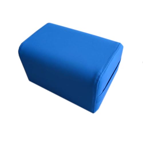 Leather Sponge Foot Rest Pouf Ottoman Footrest Living Room Foot Support Cushion Lightweight Foot Stools Ottoman Pouf (Blue, 30×20×17cm/11.8"×7.87"×6.69")