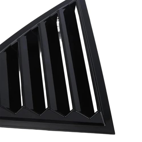 2PCS Fit for Chrysler 300C Sedan 2011-2021 Car Rear Window Quarter Louver Cover Exterior Side Vent Shutter Trim Scoop Accessories(Gloss Black)