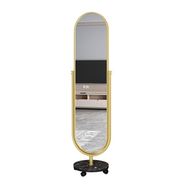 Full Body Mirror, Full-Length Mirror Rotating Dressing Mirror Home Living Room Floor Mirror Bedroom Fitting Mirror,Bedroom Furniture (Color : Gold, Size : B)