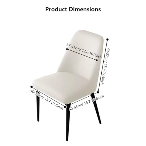 Curved Back Chair Covers Set of 2/4/6, Stretch Dining Room Chairs Cover Kitchen Chair Slipcovers Protector for Living Room and Bedroom,Light Gray,4pcs