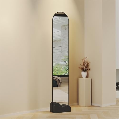 FKEE55UED Floor Simple, High-Definition Glass Full-Length Mirror for Bedrooms Clothing Stores and Fitting Rooms Mirror(Black)