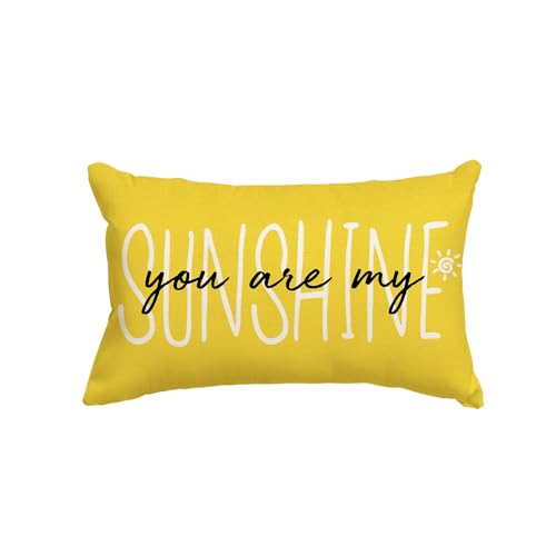 AVOIN colorlife You are My Sunshine Summer Throw Pillow Cover, 12 x 20 Inch Yellow Cushion Case Decoration for Sofa Couch