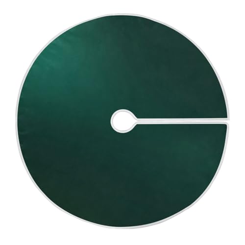 Hunter Green Solid Color Christmas Tree Skirt 36 Inch, Soft Polyester Xmas Tree Base Cover Mat for Winter Holiday Party Decoration