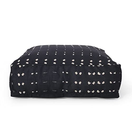Christopher Knight Home Ivey Square Pouf - Fabric - Dark Blue