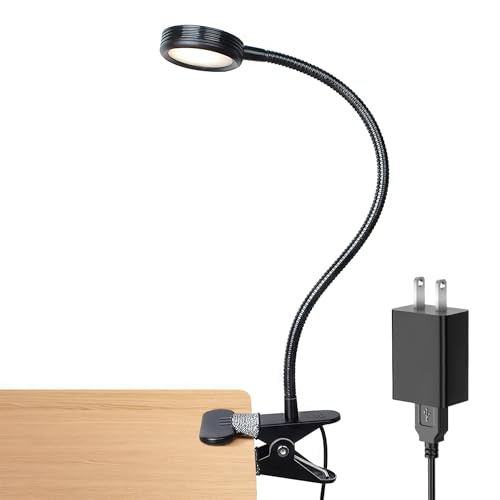 LEPOWER Clip on Light/Reading Lights/Book Light/Desk Lamp Color Changeable/Night Lights Clip on for Desk, Bed