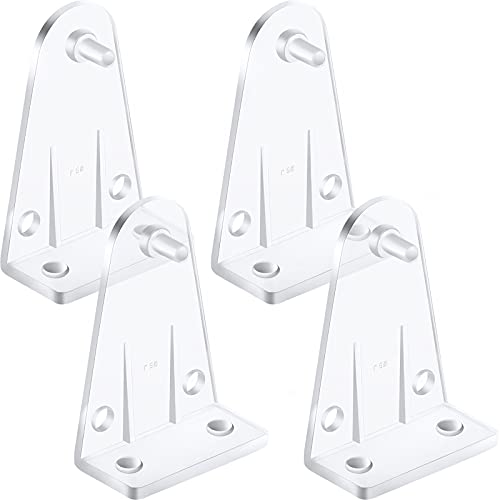 Maitys Blinds Hold Down Brackets Clear Plastic Blind Brackets Hold Replacements for 2 Inch Horizontal Blind Shades Windows Doors(4 Pieces)