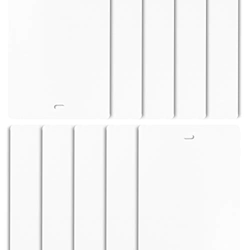 DALIX PVC Vertical Blind Replacement Slats Curved Smooth White 58.5 x 3.5 (10-Pack) Small Size