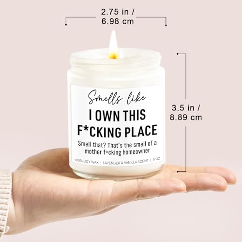 Younift Funny Scented Candle, House Warming Gifts New Home, Housewarming Gifts for Women, Men, Couple, New Homeowner - First Apartment Essentials - Closing Presents for Home Buyers - 9 oz