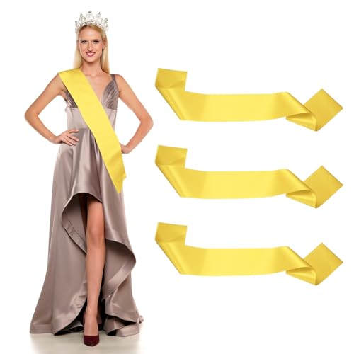 Satin Sash, Blank Sash, Pageant Ribbon - Fitting for (Beauty Pageant/Party/Birthday/DIY Decorations)
