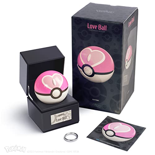 The Wand Company Original Poké Ball Authentic Replica - Realistic, Electronic, Die-Cast Poké Ball with Display Case Light Features – Officially Licensed by Pokémon