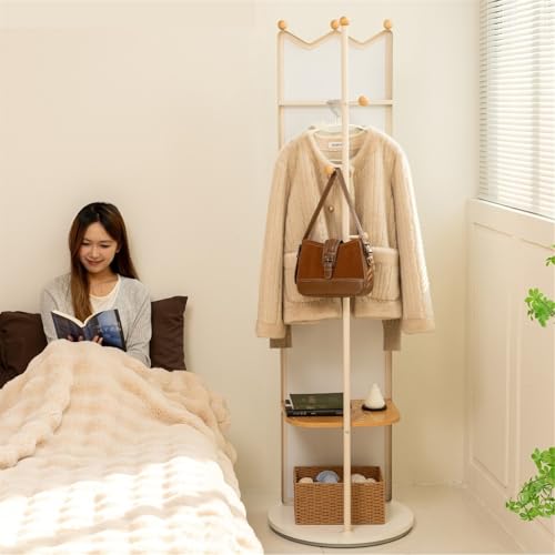 Decorative Rotatable Full-Length Mirror, Floor-Standing, Multi-Functional Dressing Shelf for Home Use for Living Room