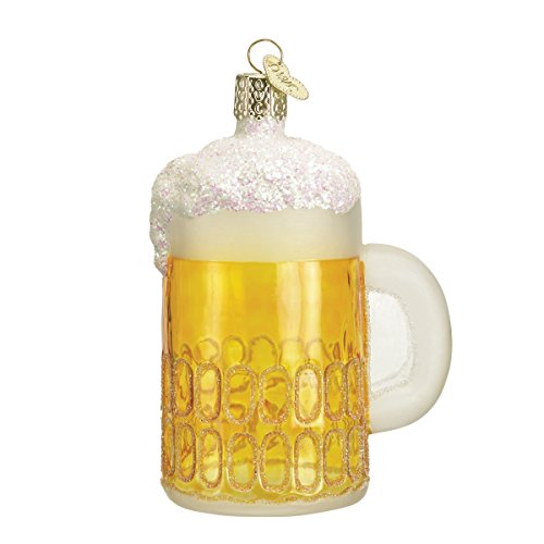 Old World Christmas Mug of Beer Glass Blown Ornament for Christmas Tree, Handcrafted Holiday Decoration, Beer Collection