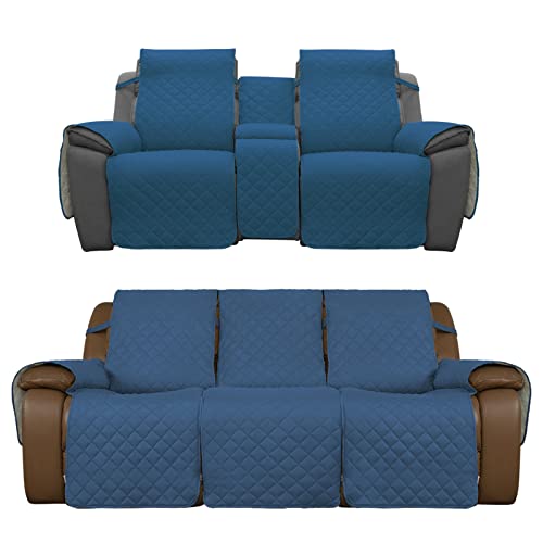 Easy-Going Product Bundles Reversible Loveseat Recliner Cover with Console, Recliner Sofa Cover