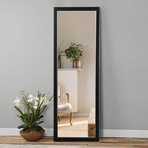 NeuType 47"x16" Body Mirror Full Length Mirror Wall Mirror Floor & Full Length Mirrors Full Body Mirror Black Mirror Shower Mirror Dressing Mirror Boho Mirror Polystyrene Frame No Stand