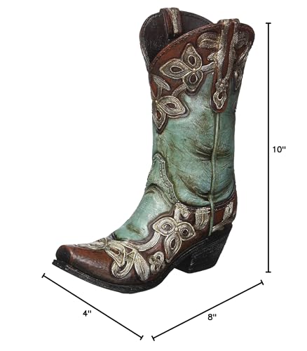 Turquoise Cowgirl Boot Vase