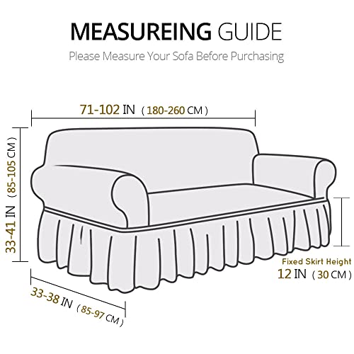 NICEEC Sage Loveseat Covers and Couch Cover Bundle