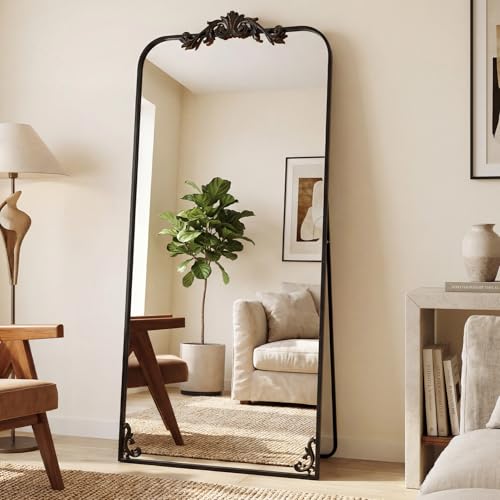 Antok Full Length Mirror, Floor Mirror with Stand, Standing Hanging Leaning Irregular Mirrors for Bedroom Living Room Entryway