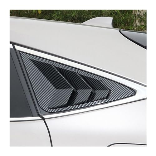 Compatible For Toyota Harrier Venza 2022 Car Rear Side Window Triangle Shutter Cover Trims Louver Decorative Sticker ABS Exterior Accessory(GlossyBlack Red Edge)