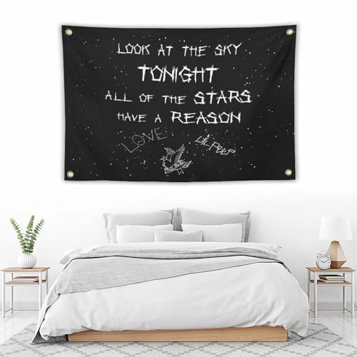 Lil Peep Tapestries Love Rapper Tapestry 3x5 ft Wall Hanging Room Art Home Decoration Gift Bedroom Decor Living Room Door Curtain Balcony