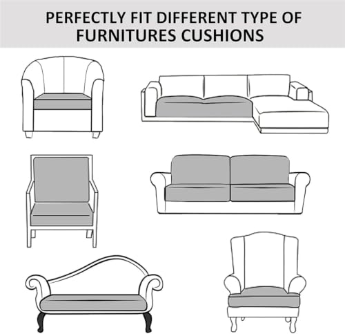 PU Leather Couch Cushion Covers Slipcover Indoor and Outdoor Waterproof Sofa Cushion Protector Covers for Living Room Individual Pets Sofa Cushions