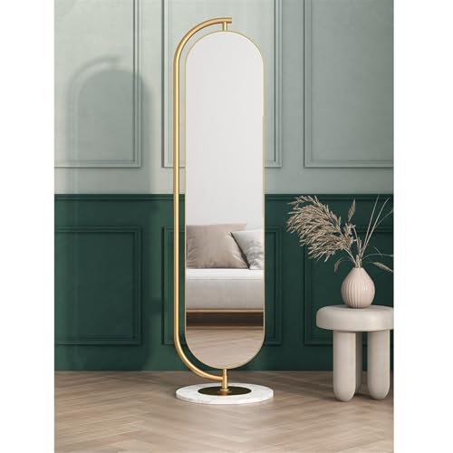 Decorative Luxury Floor-Standing Bedroom Mirror Rotating with Storage Full-Length Dressing for Living Room