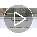 ZYRW Gold Curtain Rod, Room Darkening Rods for Windows 28 to 48 Inches(2.3-4Ft), Wrap Around Curtain Rods, Heavy Duty Blackout Drapery, Modern Decorative Window Treatment Rod, Gold