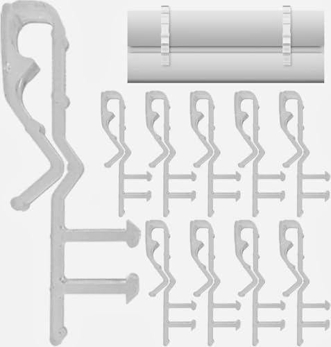Amazing Drapery Hardware 2" Clear Hidden Valance Clips - Durable Plastic Brackets for Blinds and Window Shades, 10-Pack
