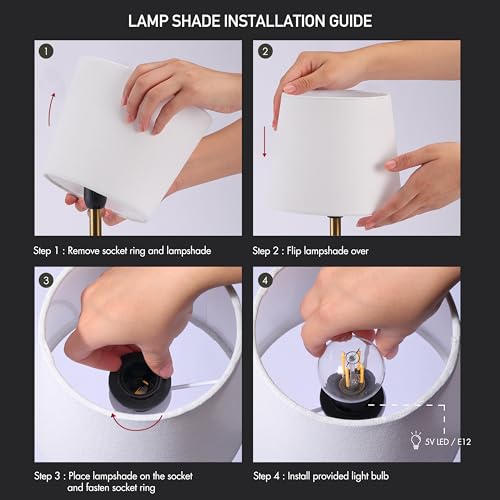 O’Bright Seraph mini – Cordless LED Table Lamp with Dimmer, Built-in Rechargeable Battery, 3-Level Brightness, Patio Table Lamp, Bedside Night Lamp, Ambient Light for Restaurant, Antique Brass