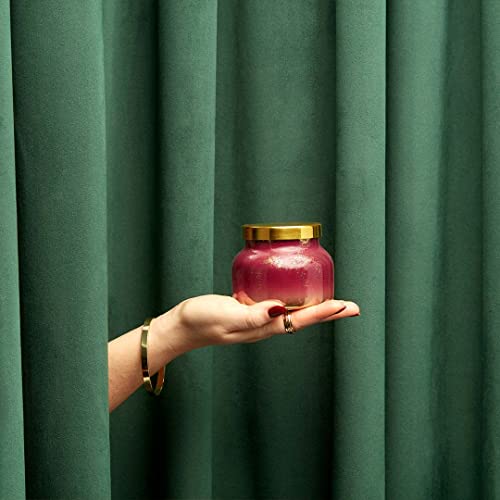 Capri Blue Glimmer Jar Candles - Luxury Holiday Scented Candles for Home - Long Lasting Soy Wax Blend - Scented Holiday & Home Decor - Tinsel & Spice Signature Petite Jar (8 oz)