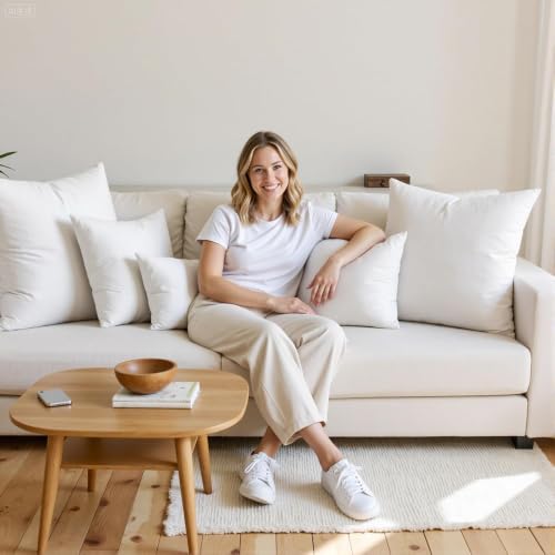 MIULEE 15x15 Inch Throw Pillow Insert for Couch Sofa Bed
