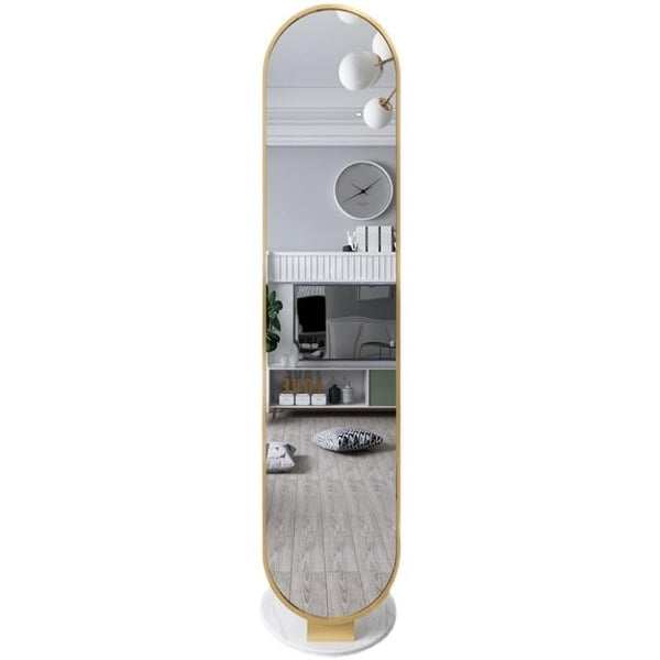 Full Body Mirror, Home bedroom dressing mirror full-length floor mirror hanging clothes hanger integrated vertical rotating fitting mirror,Bedroom Furniture (Color : A)