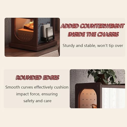 360° Rotating Full-Length Mirror with Storage Shelf – 66.1" Wooden Floor Mirror, HD Shatterproof Glass, Multi-Functional Hooks, Stylish Home Decor, Adjustable Stand