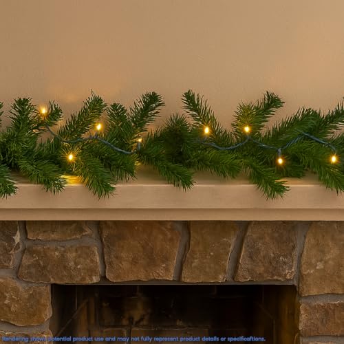 Novelty Lights 8.5 Foot 20 Light Mini LED Crafting Lights, Warm White LEDs on Green Wire, 24 Inch Lead, Non-Connectable Short Fairy Light String for Art Projects, Bottle Lights, Crafts