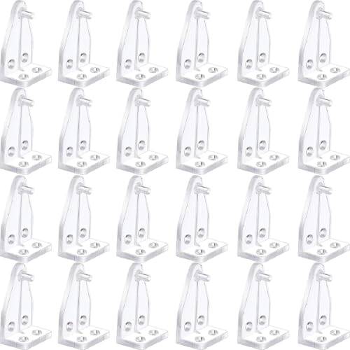 BBTO 40 Pcs 1 Inch Blind Hold Down Brackets Clear Plastic Blinds Hooks Bottom Rail Hold Clips Replacements Mini Horizontal Blinds Shades Windows Doors or Home or Rv