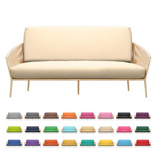 Twin Futon Cover, Armless Stretch Futon Slipcover Armless Sofa Cover Furniture Protector, Washable Zippered Futon Couch Cover for Adults Kids and Pets, Jackknife Rv Sofa Covers, Ivory