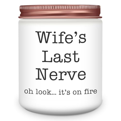 Homsolver Gifts for Wife from Husband, Funny Birthday, Mothers Fathers Day, Christmas, Anniversary, Valentines, Romantic Lavender Scented Candles