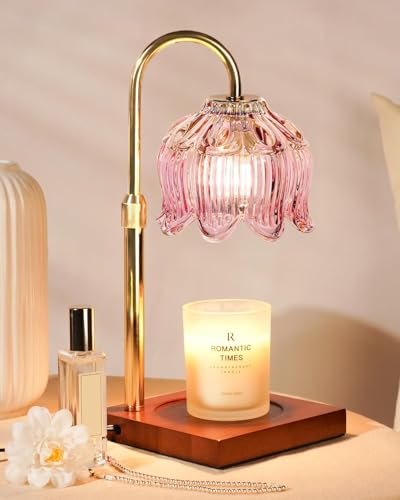 Pink Candle Warmer Lamp with Timer & Dimmer, Candle Lamp Warmer Adjustable Height, Mothers Day Birthday Gifts