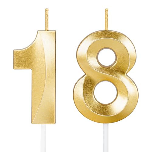 18th Birthday Candles,18th Birthday Decorations for Girls Boys,Happy Birthday Cake Topper for Men,18 Year Old Boy Birthday Gifts