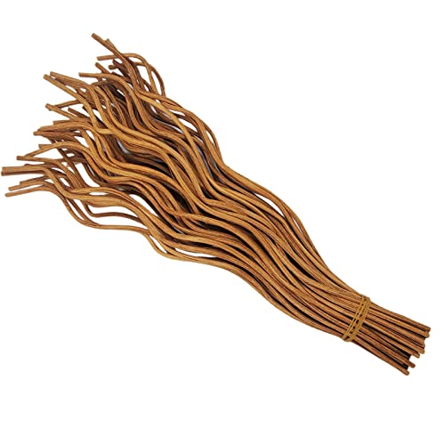 11 inch Wavy Rattan Reed Diffuser Sticks 50PCS Natural Rattan Fragrance Aromatherapy Volatile Replacement RefillEssential Oil Aroma Diffuser Replacements Sticks for own Space (50PCS, Light Brown)