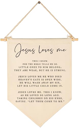 Bible Verse Sign-Scripture Banner Pennant Decor-Baby,Shower Gift-Sunday School Song Decor-Flag Decoration Gift for Baby Boys Girls Kids-Pennant Wall Present for Nursery Infant Room Playroom Bedroom