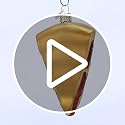 Old World Christmas Pizza Slice Glass Blown Ornament for Christmas Tree, Handcrafted Holiday Decoration, Food Collection